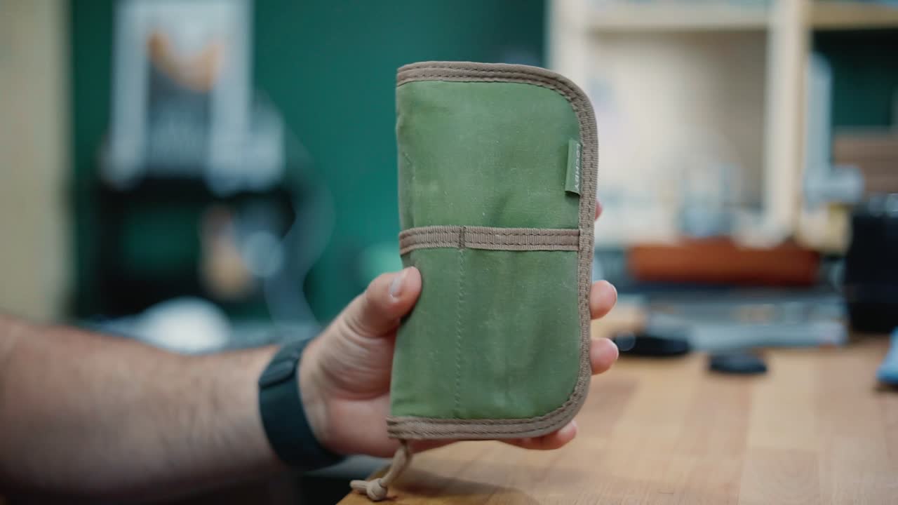 A Lochby Quattro pen case, closed