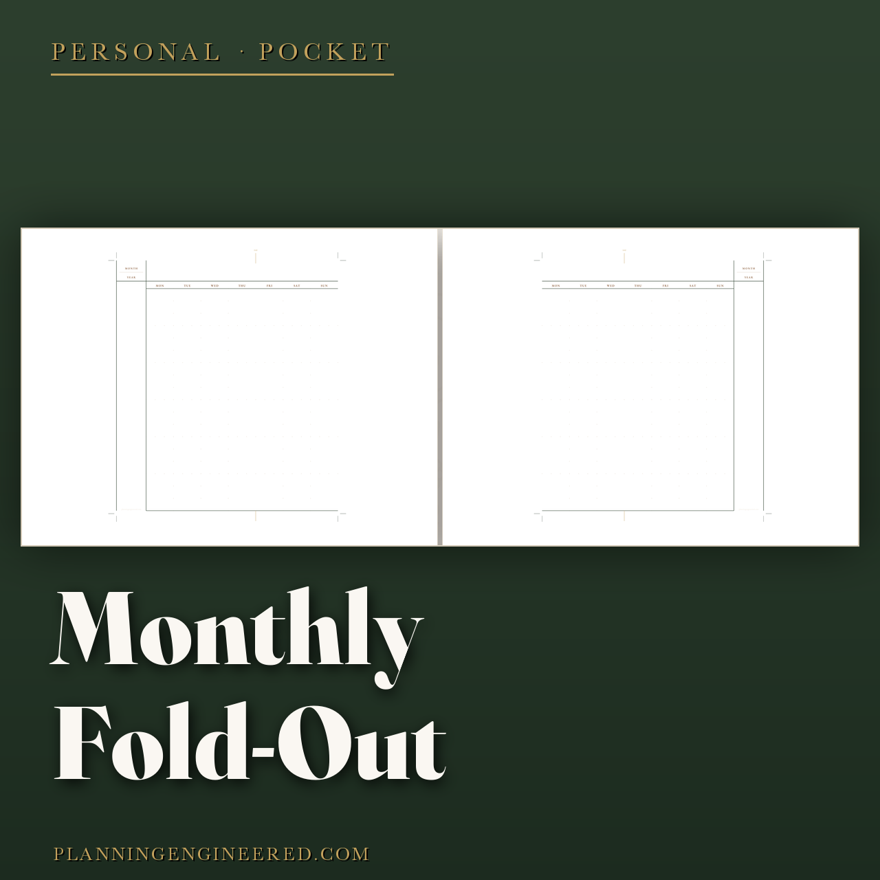 Monthly Wide Fold-Out