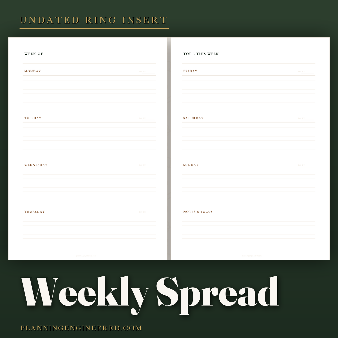 Weekly Spread