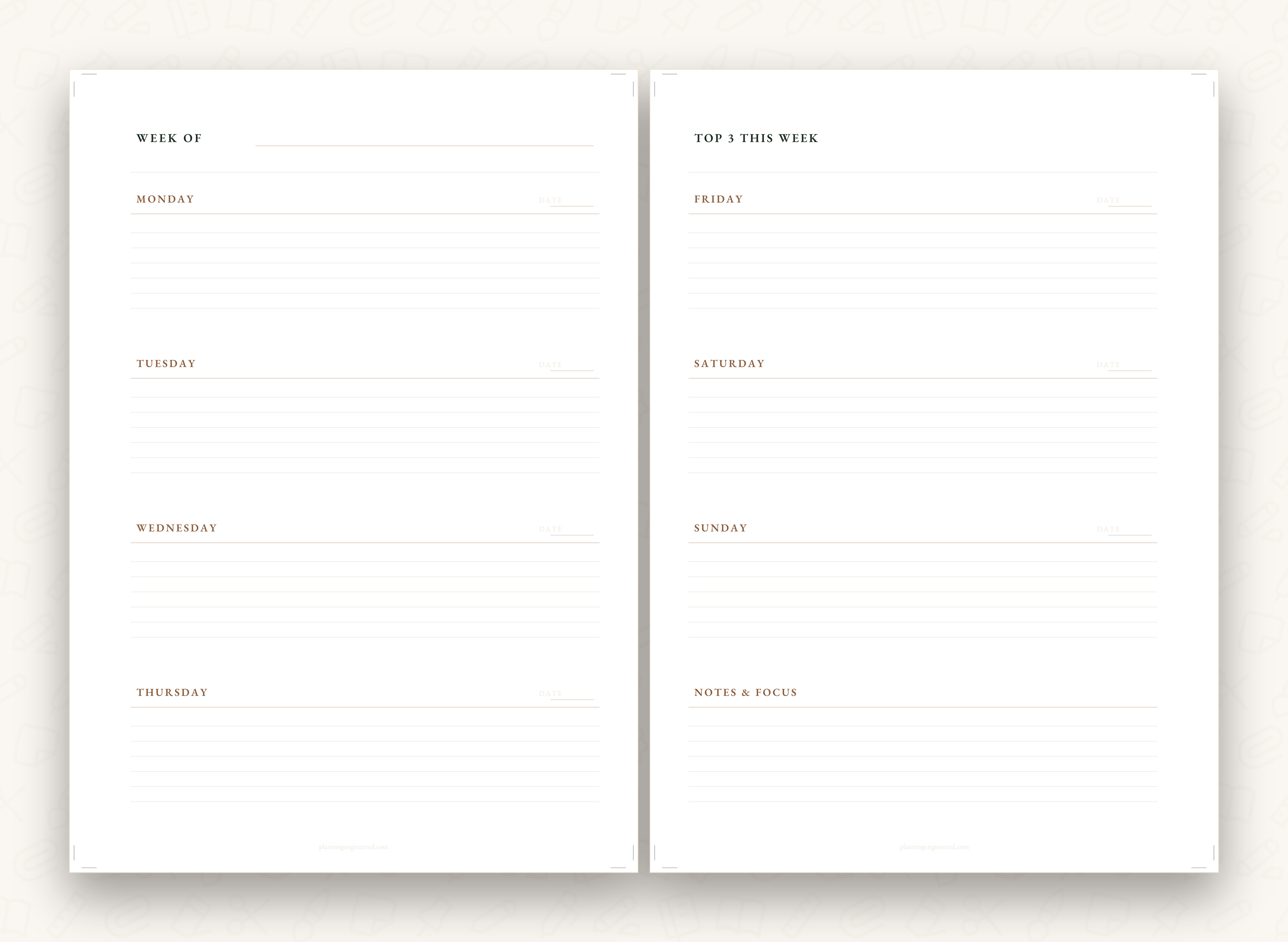 Weekly Spread preview